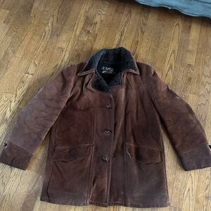 Vintage 80s The Leather Shop Sears Mens 42r Suede Jacket Coat